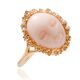 Verguld zilveren ring met camee in koraal uit de Home Collectie van Zilver.nl