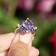 Amethist ring met kleine zaadpareltjes uit de Home Collectie van Zilver.nl