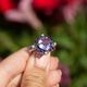 Zilveren ring met grote amethist en diverse kleine amethist en zaadpareltjes uit de Zilver.nl Home Collection
