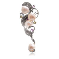 Broche met amethist topaas en peridot uit de Home Collection