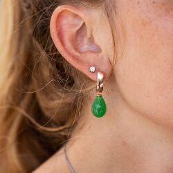 Heide Heinzendorff druppelaanhangers jade groen E5