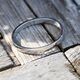 Zilveren slavenarmband brede rechte buis 8 mm