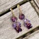 Orchid oorbellen paars kristal van Spark jewelry bij juwelier Zilver.nl te koop! 