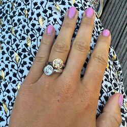 Zilveren ring bicolor ZINZI ZIR050cr