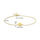 Geelgouden armband klavertjes