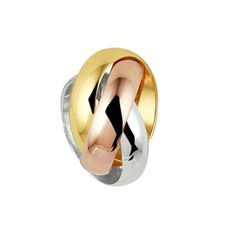 Trinity gouden hangertje 6-8-10 mm tricolor