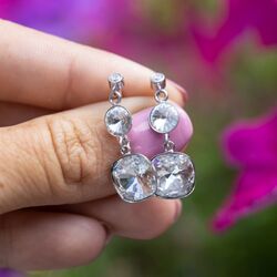 Spark zilveren oorbellen Anabele crystal