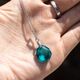 Zilveren collier Calathea blauw van Spark Silver Jewelry