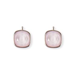 Heide Heinzendorff roze aanhangers vierkant E29 kleur 22 zilver stokje