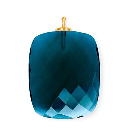 Heide Heinzendorff aanhanger Montana blauw H55 verguld zilver stokje