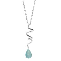 Rabinovich ketting Soft Line met lichtblauw chalcedoon 