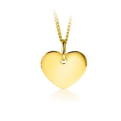 Zinzi Gold 14 krt gouden hart hanger 12 mm ZGH2396-12