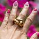 Bruno da Rocha vergulde zilveren ring chrysant 