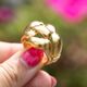 Bruno da Rocha vergulde zilveren ring chrysant 