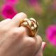 Bruno da Rocha vergulde zilveren ring chrysant 