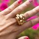 Bruno da Rocha vergulde zilveren ring chrysant 
