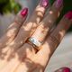Roségouden ring met 3 diamanten 50er jaren 