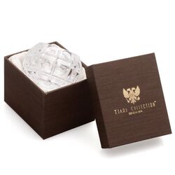 Transparant kristal geslepen waxinelichthouder van tatiana Faberge