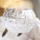 Transparant kristal geslepen waxinelichthouder van tatiana Faberge