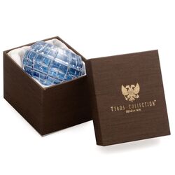 Azuurblauw kristallen waxinelichthouder van Tatiana Faberge