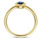 Geelgouden ring saffier ovaal facet geslepen uit de Home Collection