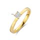 Geelgouden solitaire ring diamant 0,25 ct