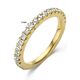 Geelgouden aanschuifring diamant rail 0,50 ct half alliance