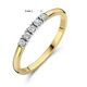 Bicolor gouden memoire ring diamant 0,15 ct 