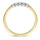 Bicolor gouden memoire ring diamant 0,15 ct 