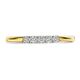 Bicolor gouden memoire ring diamant 0,15 ct 