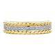 Bicolor gouden ring met diamant 0,14ct half alliance