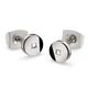 Boccia oorstekers 05064-03 titanium met diamantjes