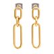 Boccia 05069-02 verguld titanium oorstekers met paperclip schakels