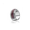 Brede zilveren ring met grote paarse zirkonia zir616 Zinzi