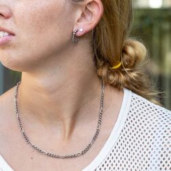 Boccia 05067-01 titanium steekcreolen met bolletjes, hypoallergeen