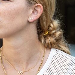 Boccia oorstekers 05064-02 geelverguld titanium, huidvriendelijke oorbellen