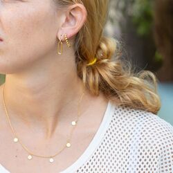 Boccia steekcreolen 05067-02 huidvriendelijk verguld titanium 