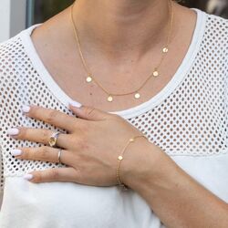 Boccia vergulde armband 03049-02 anti allergeen titanium 