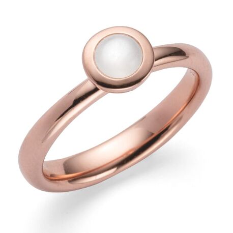 Roséverguld zilveren ring Infinite Moonstone van Bastian Inverun