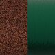 Les Georgettes 43 mm oorbellen inlay henna emerald green