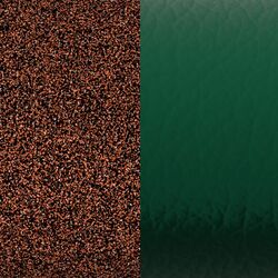 Les Georgettes 43 mm oorbellen inlay henna emerald green