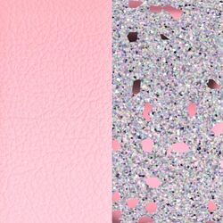 Les Georgettes 40 mm inlay pink cocktail met glitters, een inlegleertje voor de armbanden van 40 mm