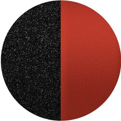 Les Georgettes 25 mm inlay zwart glitter rood