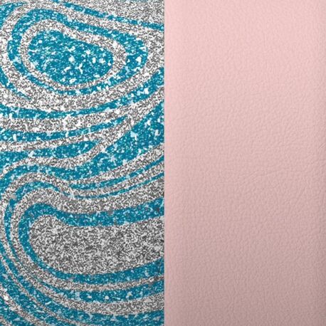 Les Georgettes 25 mm inlay marbre pailleté light pink voor in de stalen armbanden 25 mm