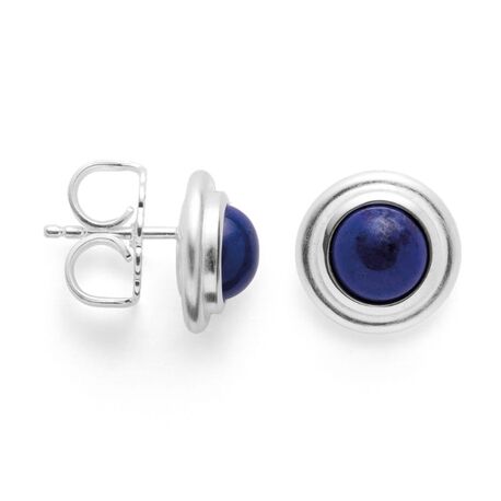 Zilveren oorstekers Deep Ocean met lapis lazuli van Bastian Inverun