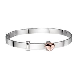 Little Star bangle Fleur met rosé hartje