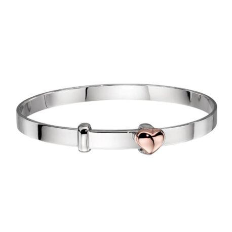 Little Star bangle Fleur met rosé hartje