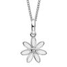 D for Diamond daisy hanger wit emaille met ketting voor kinderen