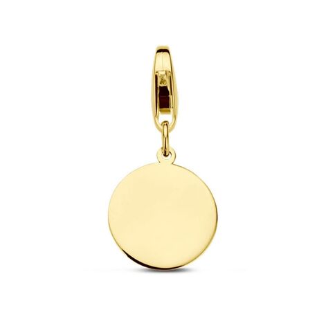 Gouden bedel ronde graveerhanger Home Collectie