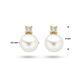 Gouden oorknopjes parel en diamant